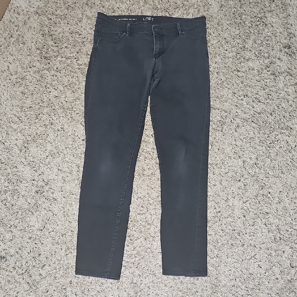 LOFT Women's Charcoal Skinny Jeans
